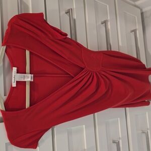 Laundry by Design, Size 2, Sexy Red/Orange Short Sleeve Flowy Dress